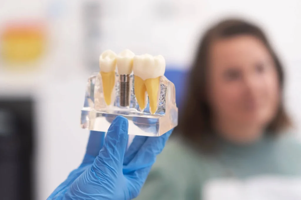 dentist explaining sunrise oral surgery