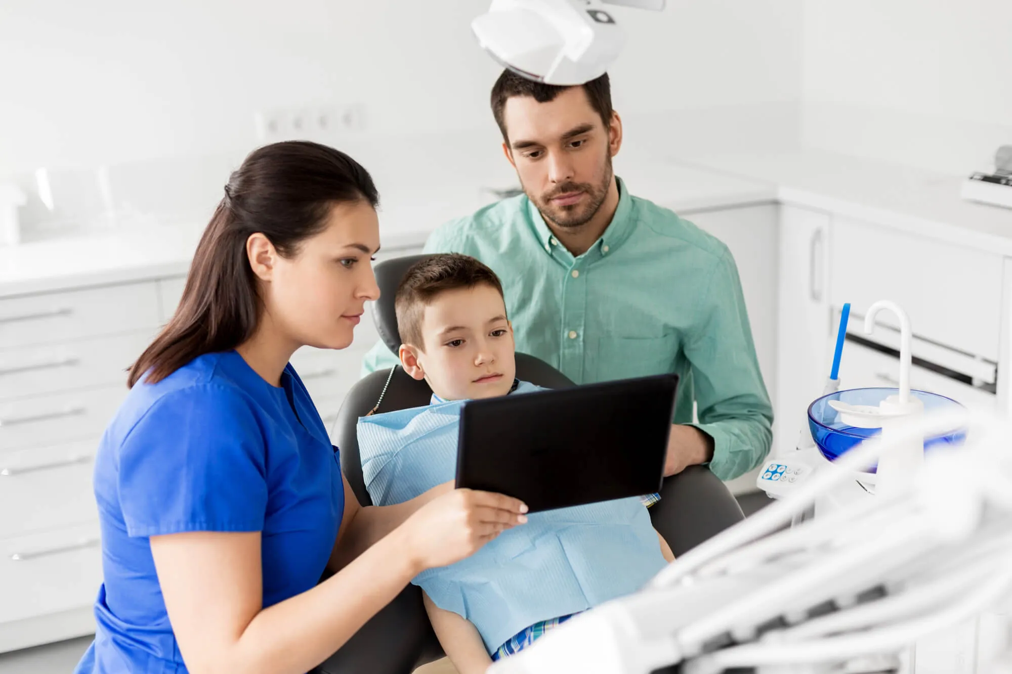 family dentist miramar explaining to patient